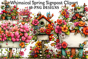 Whimsical Spring Signpost Clipart, an Illustration by Daily.Designs (Thumbnail 1 of 8)