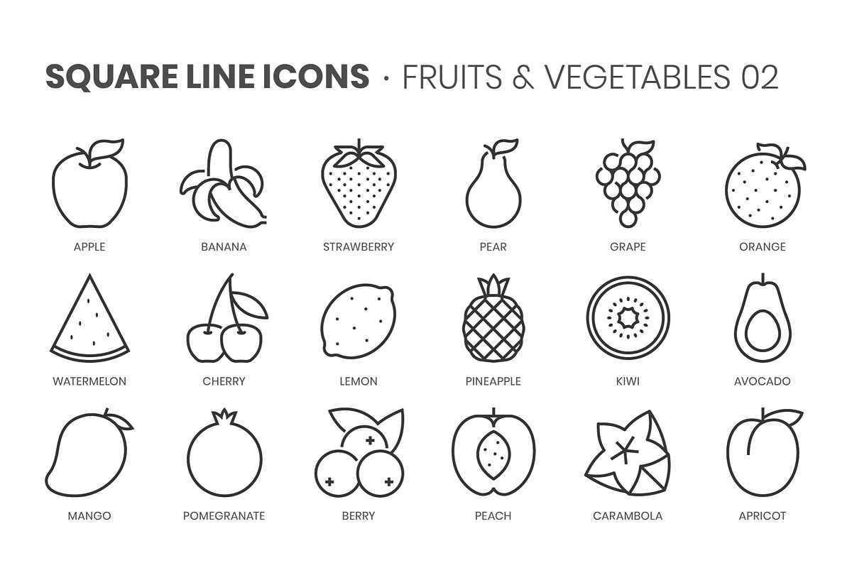 Square line icons, an Outline Icon by Howcolour (Photo 41 of 85)