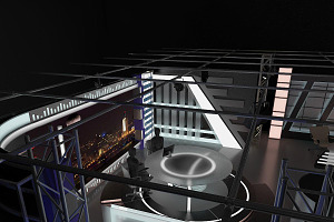 Virtual TV Studio News Set 6