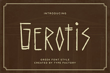 Gerotis - Greek Font Style