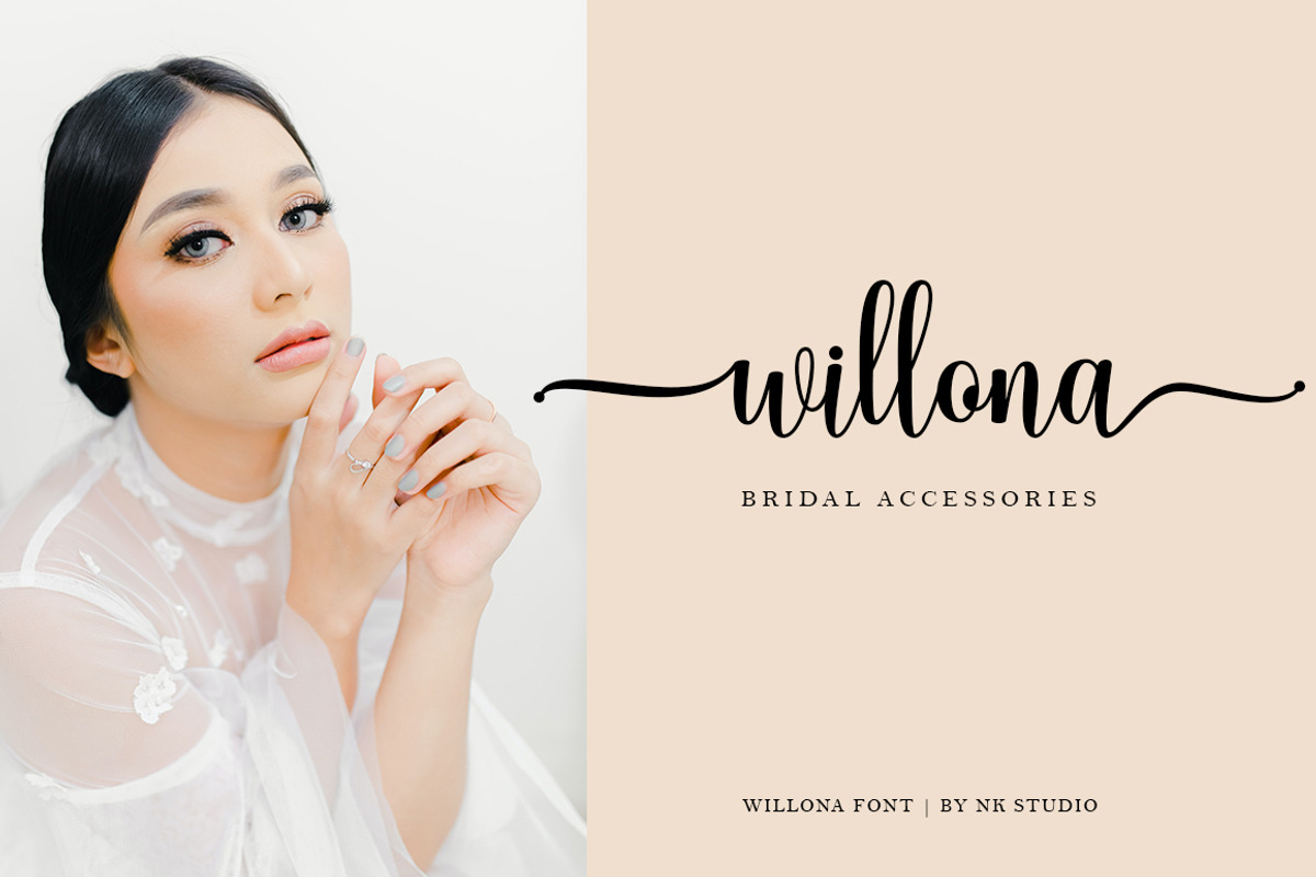 Willona, a Script Font by Nurul_kamal (Photo 2 of 10)