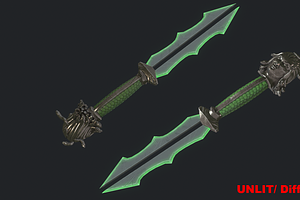 5 Fantasy Stylish Dagger -PBR-