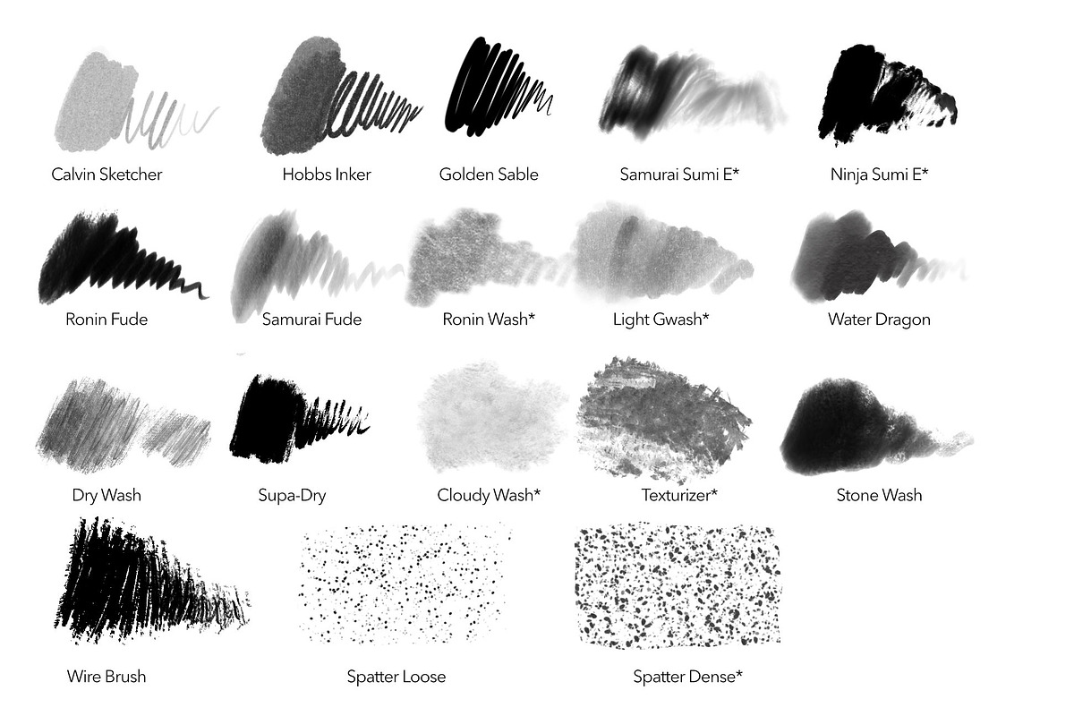 Procreate Samurai Ink Brushes, a Brush Add-On by Ink Gang Boss (Photo 8 of 9)