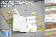 Stationery File Folder Mockup, a Product Mockup by MockUps Gallery (Thumbnail 1 of 5)