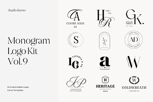 Monogram Logo Kit Templates Vol.9