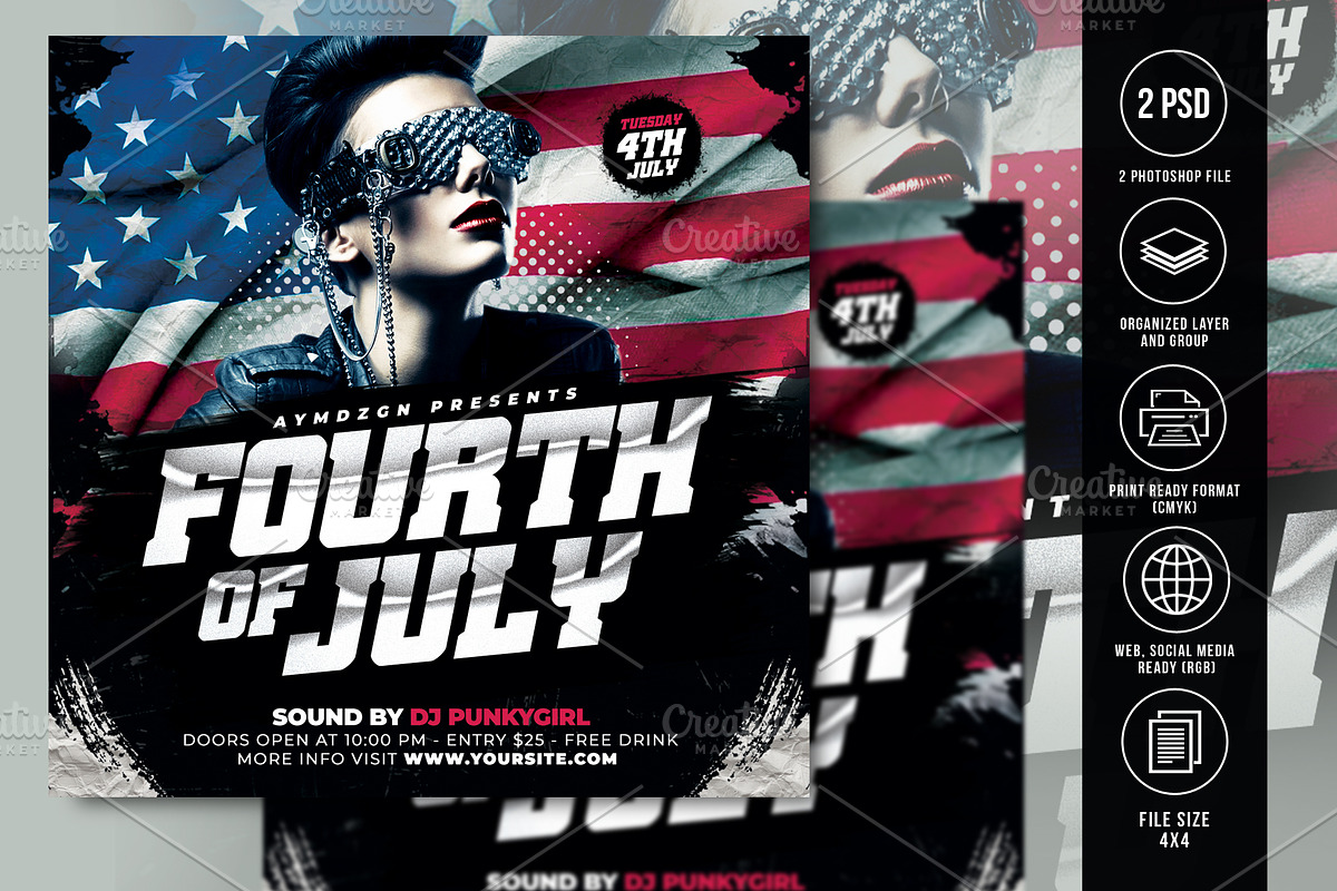 4th of July Flyer, a Flyer Template by AyumaDesign (Photo 3 of 3)