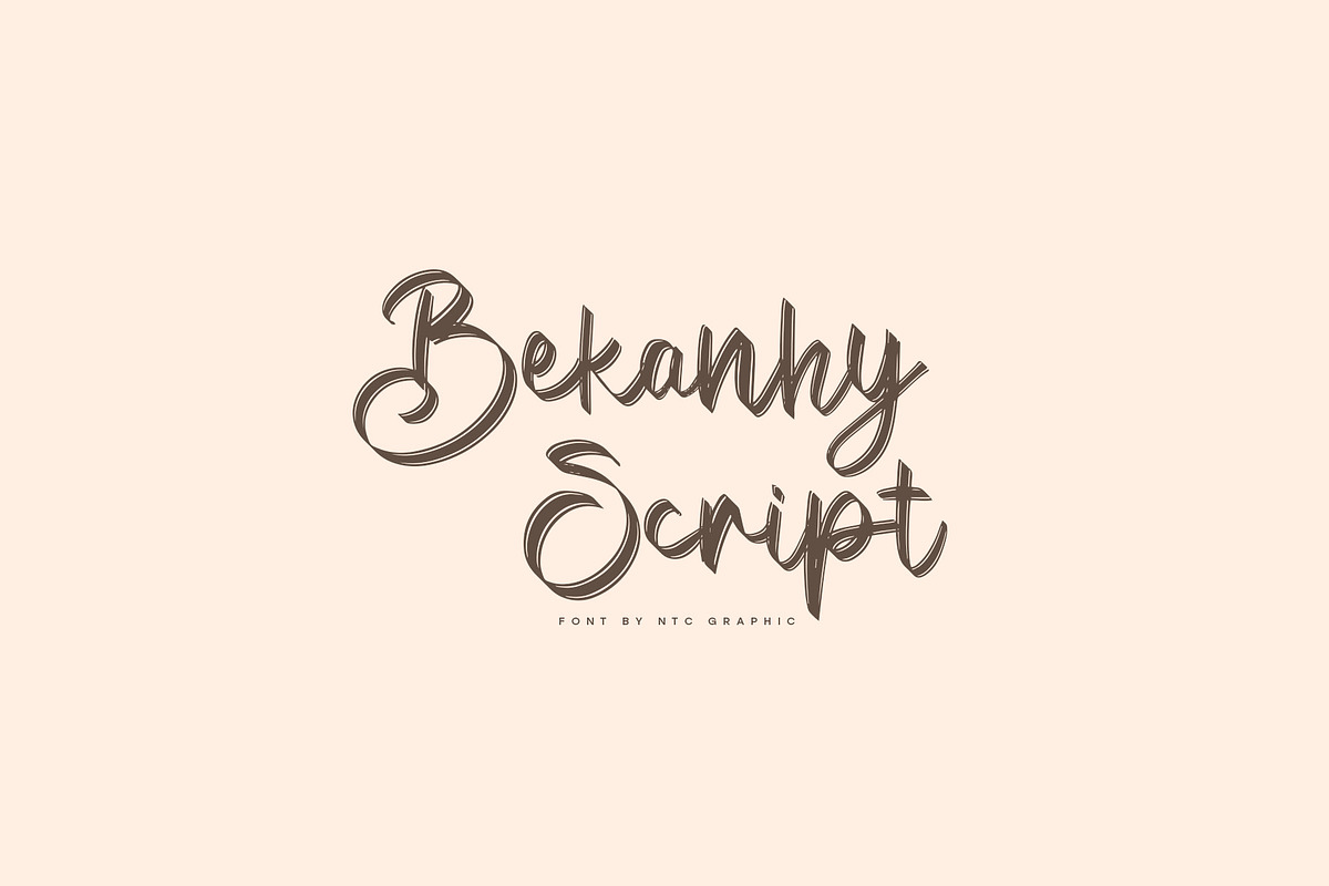 Bekanhy Script Font, a Script Font by NTC Graphic (Photo 1 of 6)