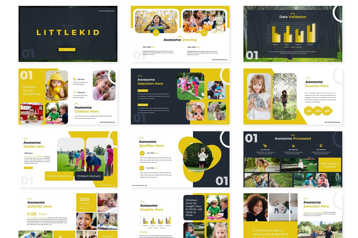 Littlekid - Powerpoint Template, a Presentation Template by AQR Studio ...