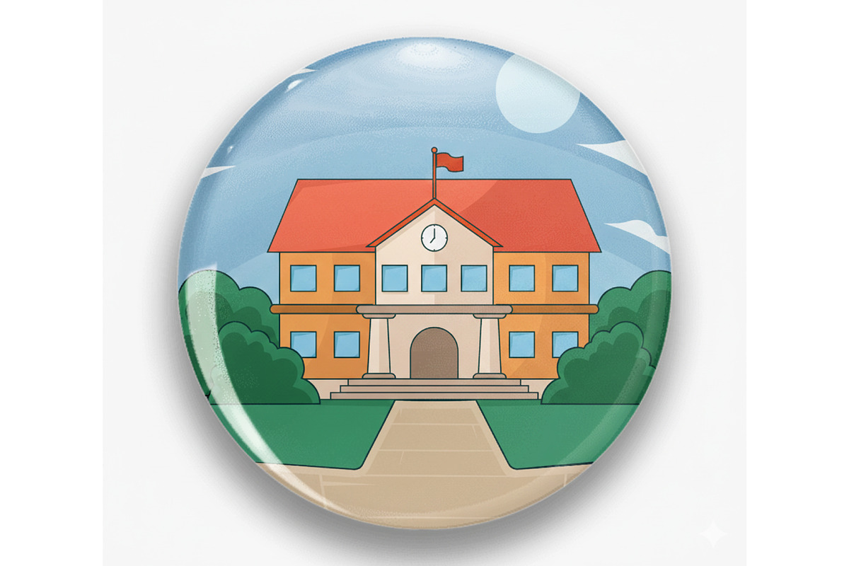 school building landscaped vector, an Education Illustration by zyxroun shop (Photo 3 of 3)