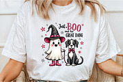 Retro Ghost Walking Great Dane Hallo, an Illustration by Libby Wishes (Thumbnail 4 of 5)