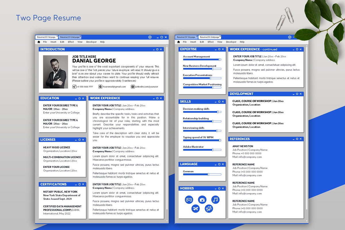 ATS Resume CV Word & Google Docs 31, a Resume Template by MrCam Template Resume|CV (Photo 3 of 8)
