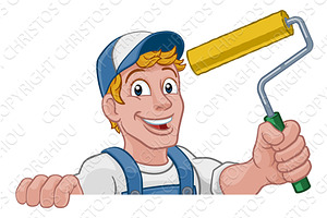 Painter Decorator Paint Roller, an Illustration by Christos Georghiou