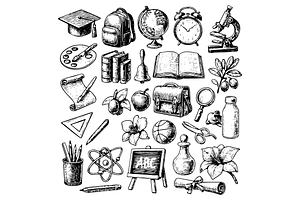Education and School  Icons, an Object Graphic by nikagraphic