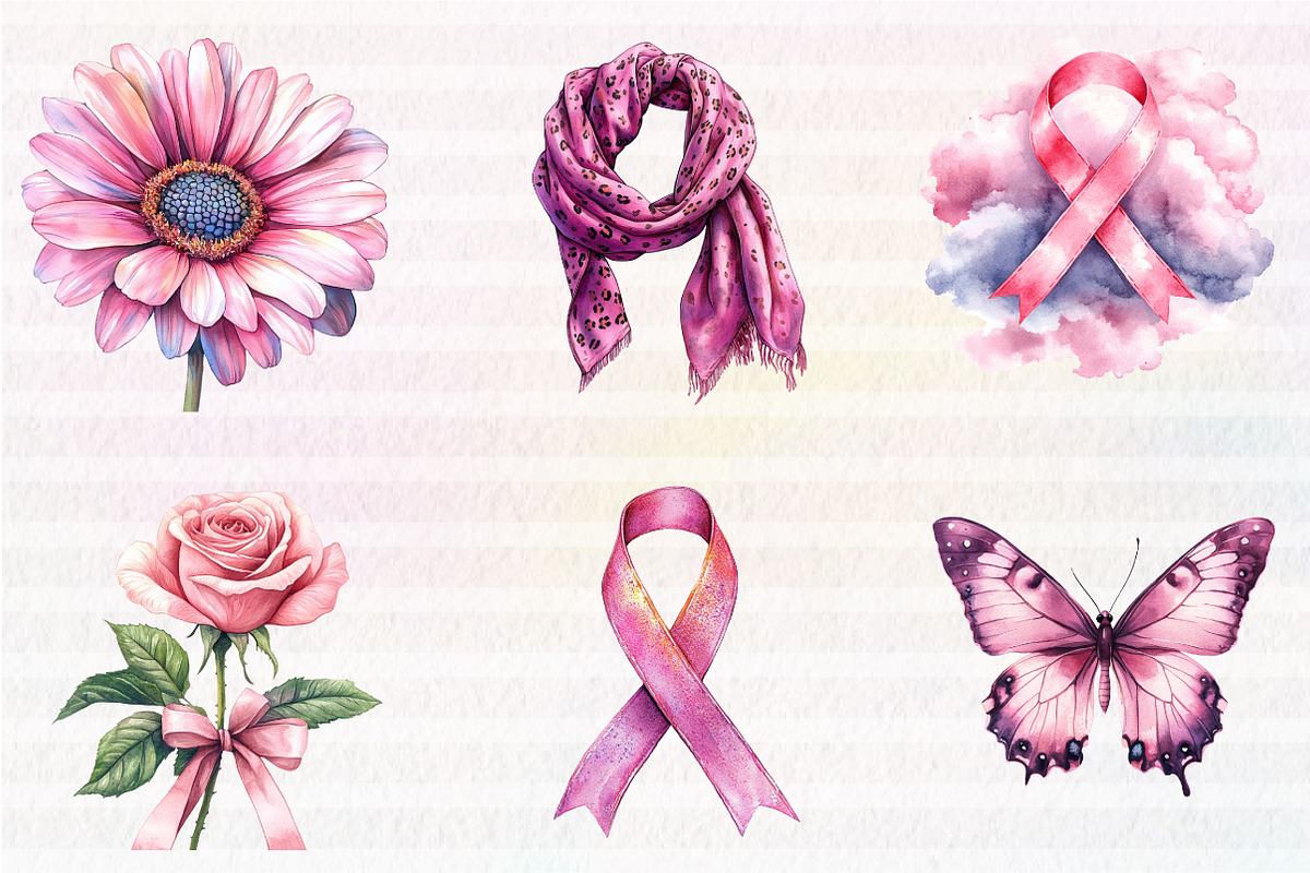 Breast Cancer Awareness Clipart, an Illustration by CreationArt (Photo 3 of 5)