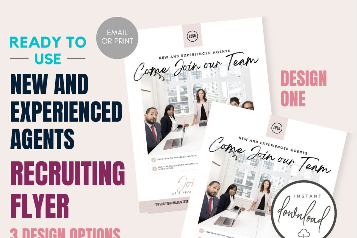 Real Estate Recruiting Flyer - CANVA, a Flyer Template by RealEstateDreams (Photo 3 of 8)