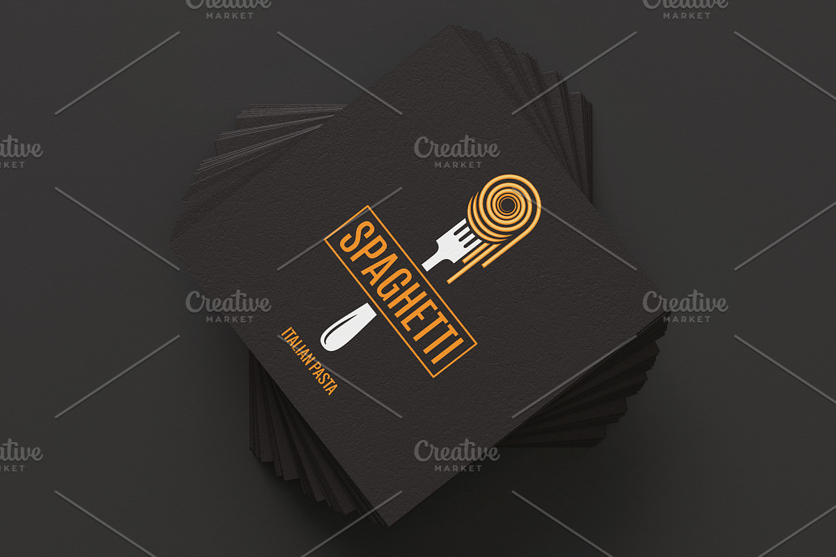 Spaghetti on fork design., an Object Illustration by PushLogo (Photo 3 of 3)