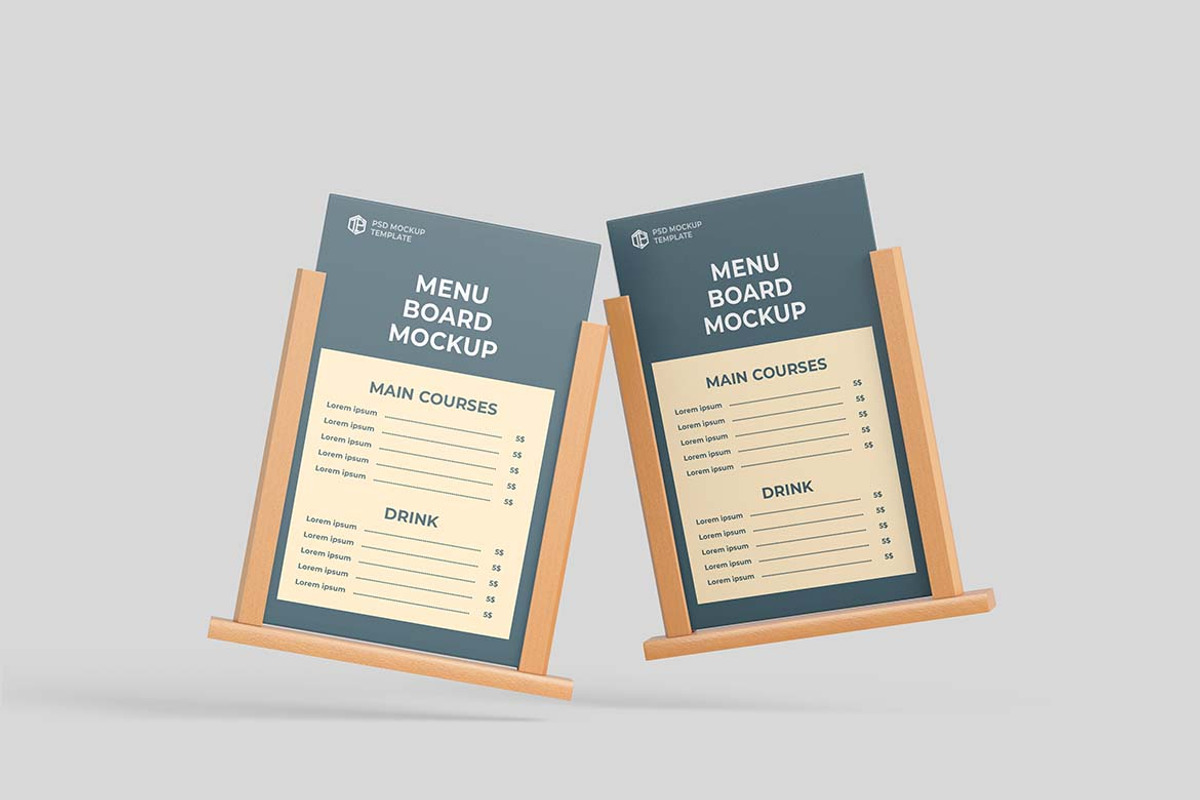 Modern Menu Mockup For Branding, an Advertising Mockup by tiyasprabawa (Photo 5 of 5)