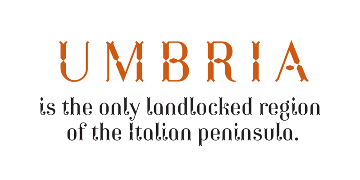 Umbria, a Font by TipografiaRamis (Photo 1 of 4)