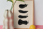 Veggies Linocut Bundle, an Illustration by ClayStudio (Thumbnail 3 of 9)