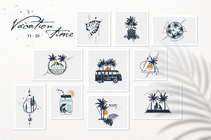 Vacation Time. 50 Logos & Badges