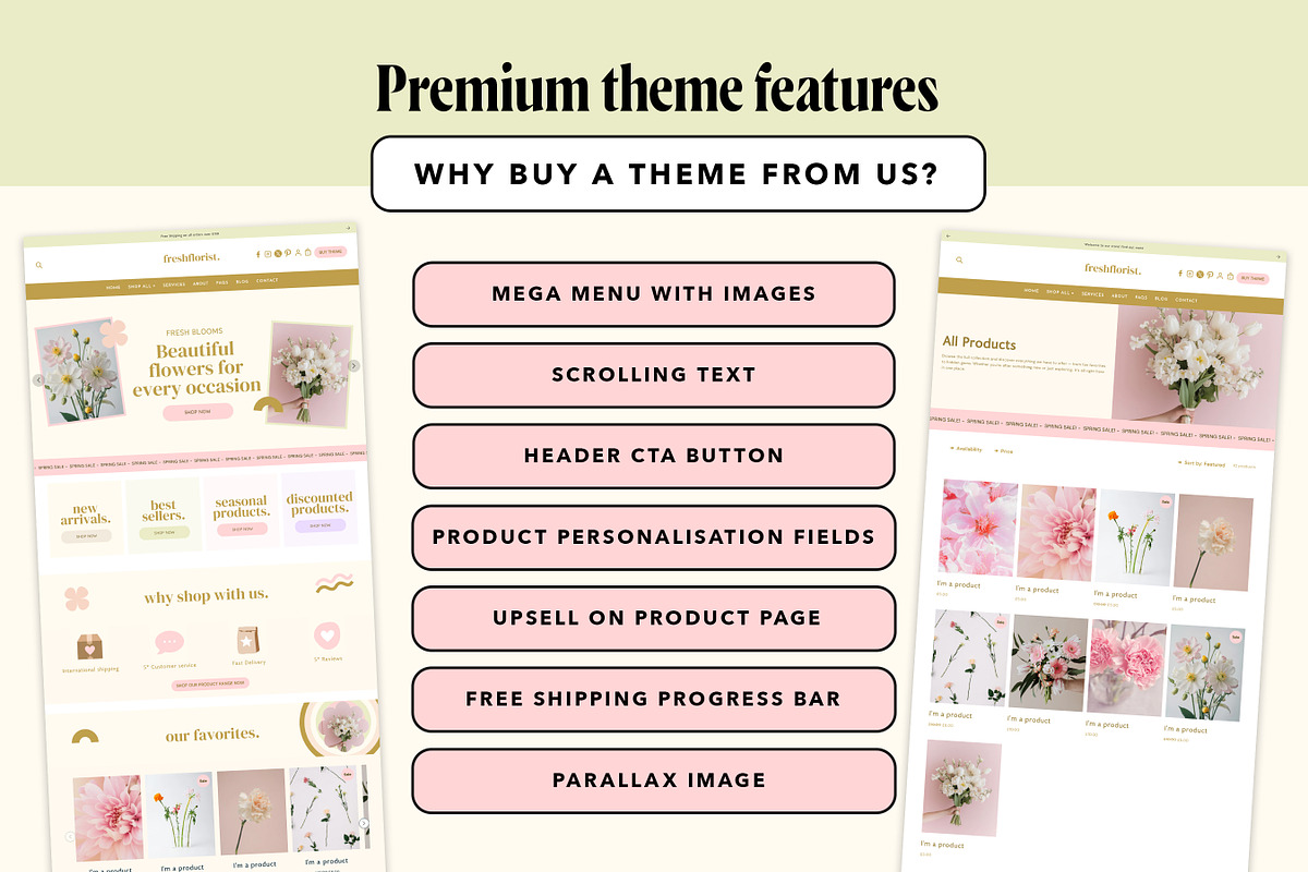 Florist Shopify Website Theme, a Shopify Template by Template Twist Shop (Photo 5 of 9)