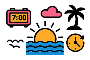 Bright sunrise vector illustration, an Illustration by ZinetroN