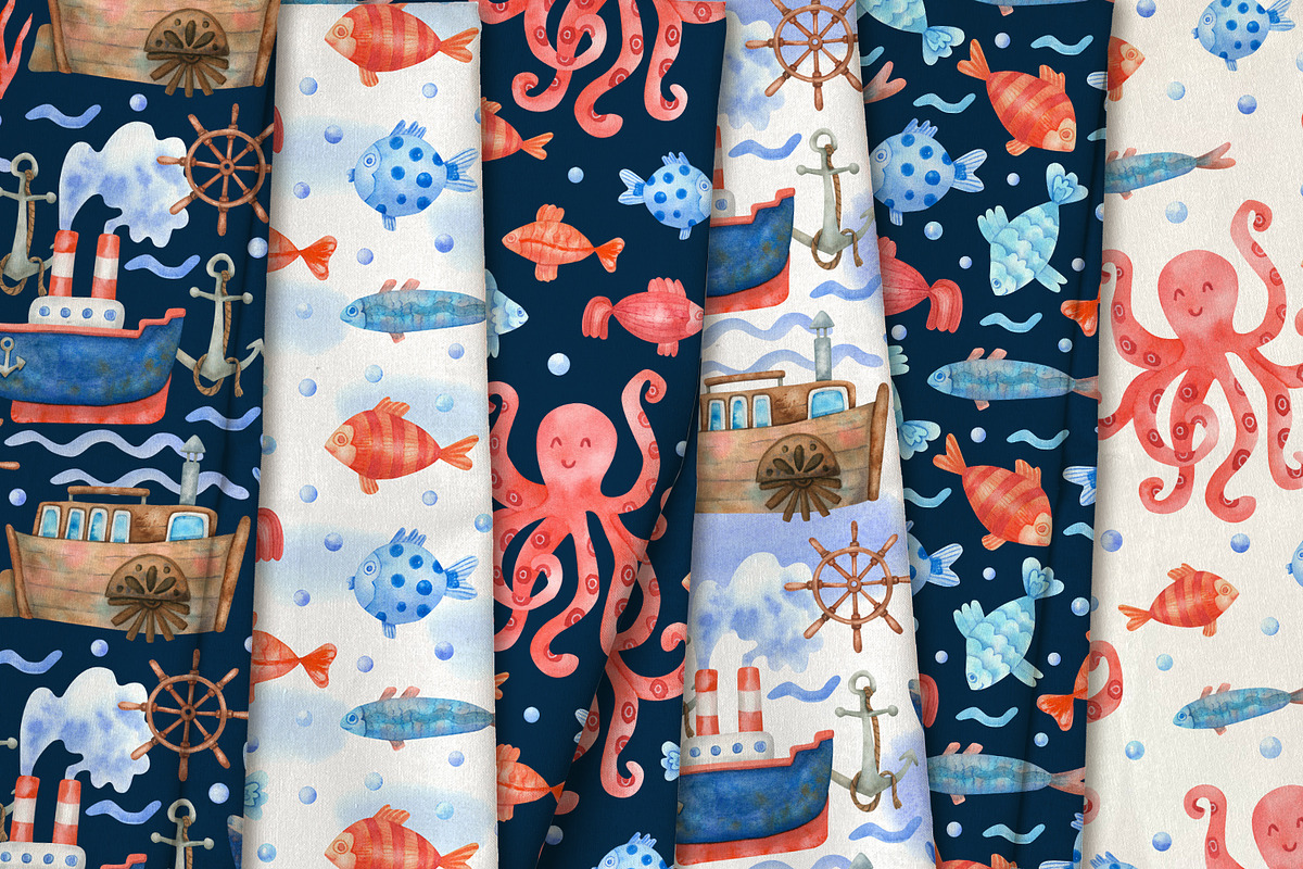 Nautical Mile Watercolor Collection, an Animal Illustration by Anna Druzhkova (Photo 16 of 30)