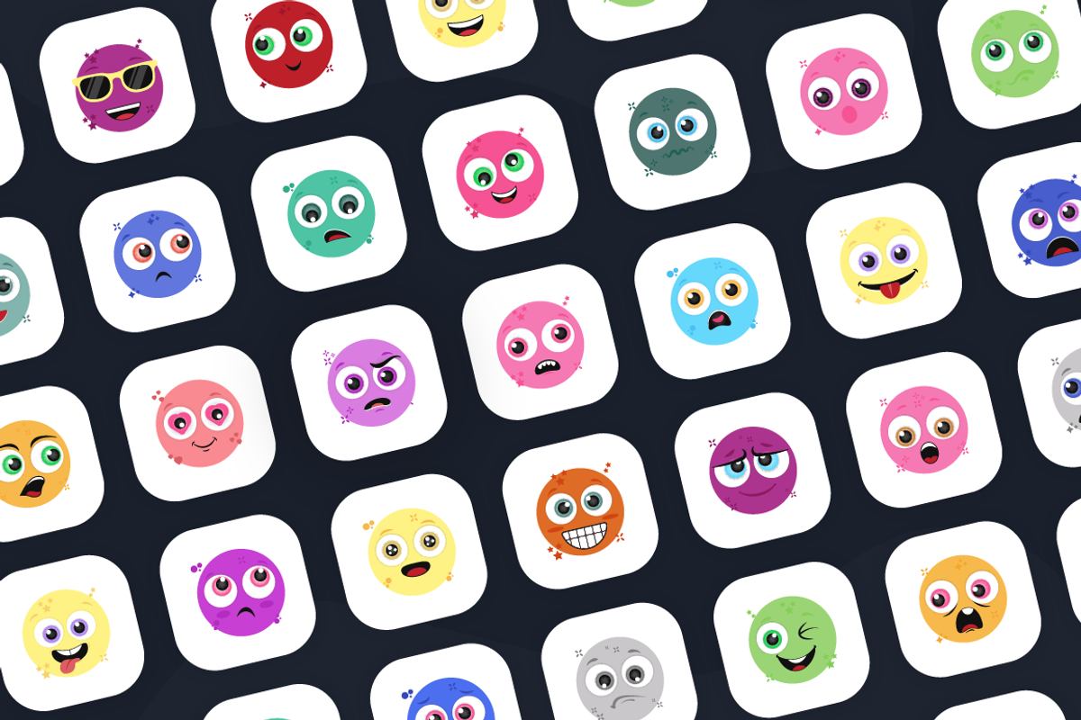 Flat Smiley Vectors, an Emoji Icon by Brickclay (Photo 6 of 8)
