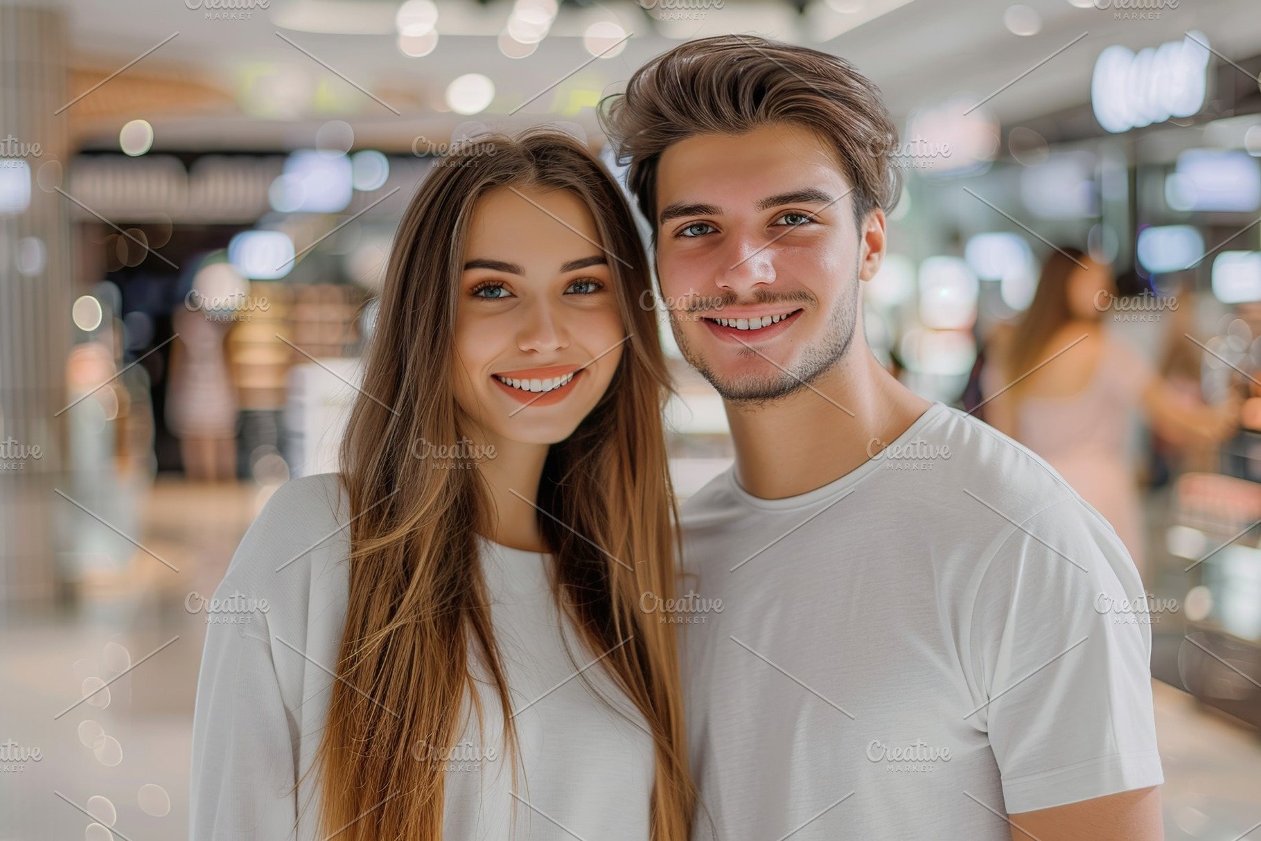 Beautiful young couple looking for new cosmetics, a Person Photo by AlyaAnd