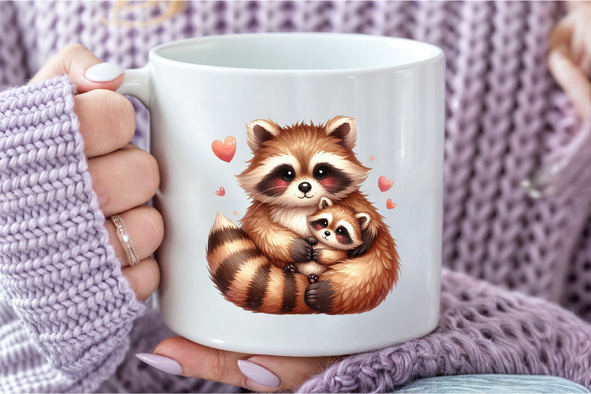 Happy Mothers Day Animal Clipart, an Animal Illustration by DreamCafeArt (Photo 6 of 6)