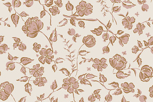 Florals And Pomegranates Pattern