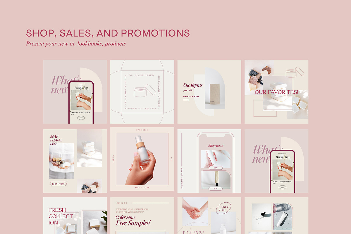 Wellness Social Media Kit CANVA PS, a Social Media Template by Sparrow & Snow (Photo 5 of 26)