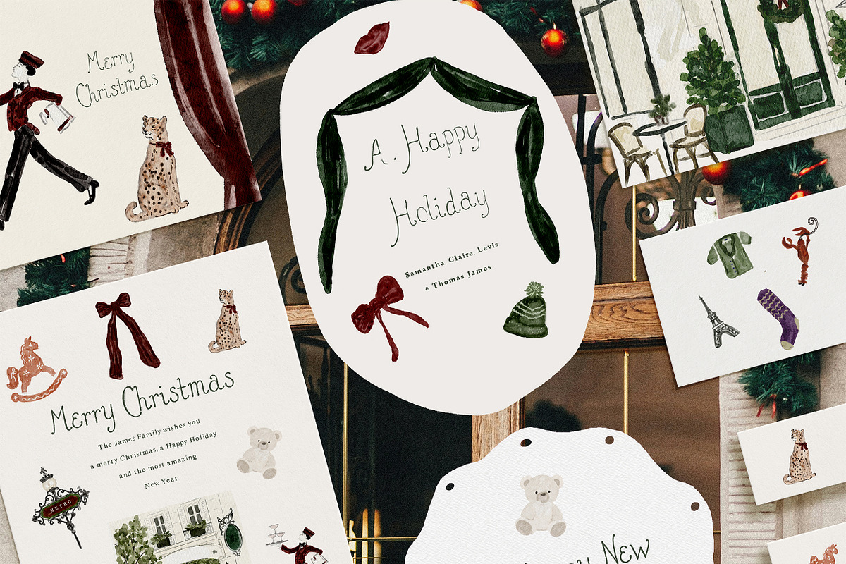 Hand Drawn Christmas Watercolor Set, an Object Graphic by Laras Wonderland (Photo 2 of 12)