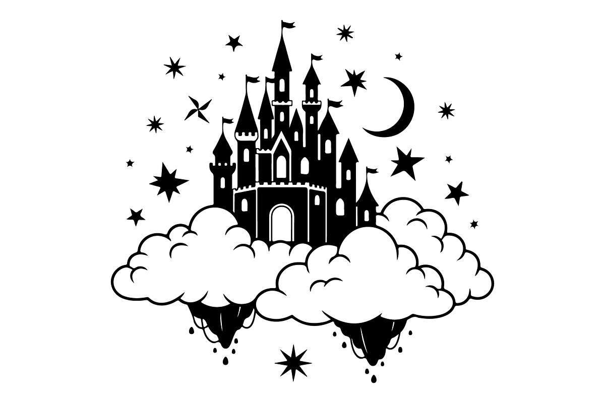 Fantasy Castle Cloud Moon Bundle, an Object Illustration by Gaye Art (Photo 18 of 30)
