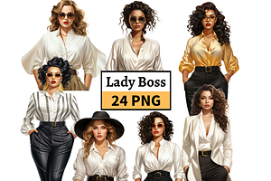 Chic Lady Boss Cliparts