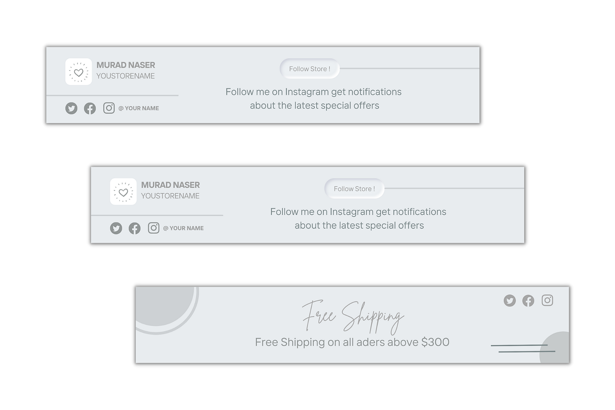 DIY Website Shopify Banner Templates, an UI Kit Template by Meoww_Design (Photo 3 of 6)