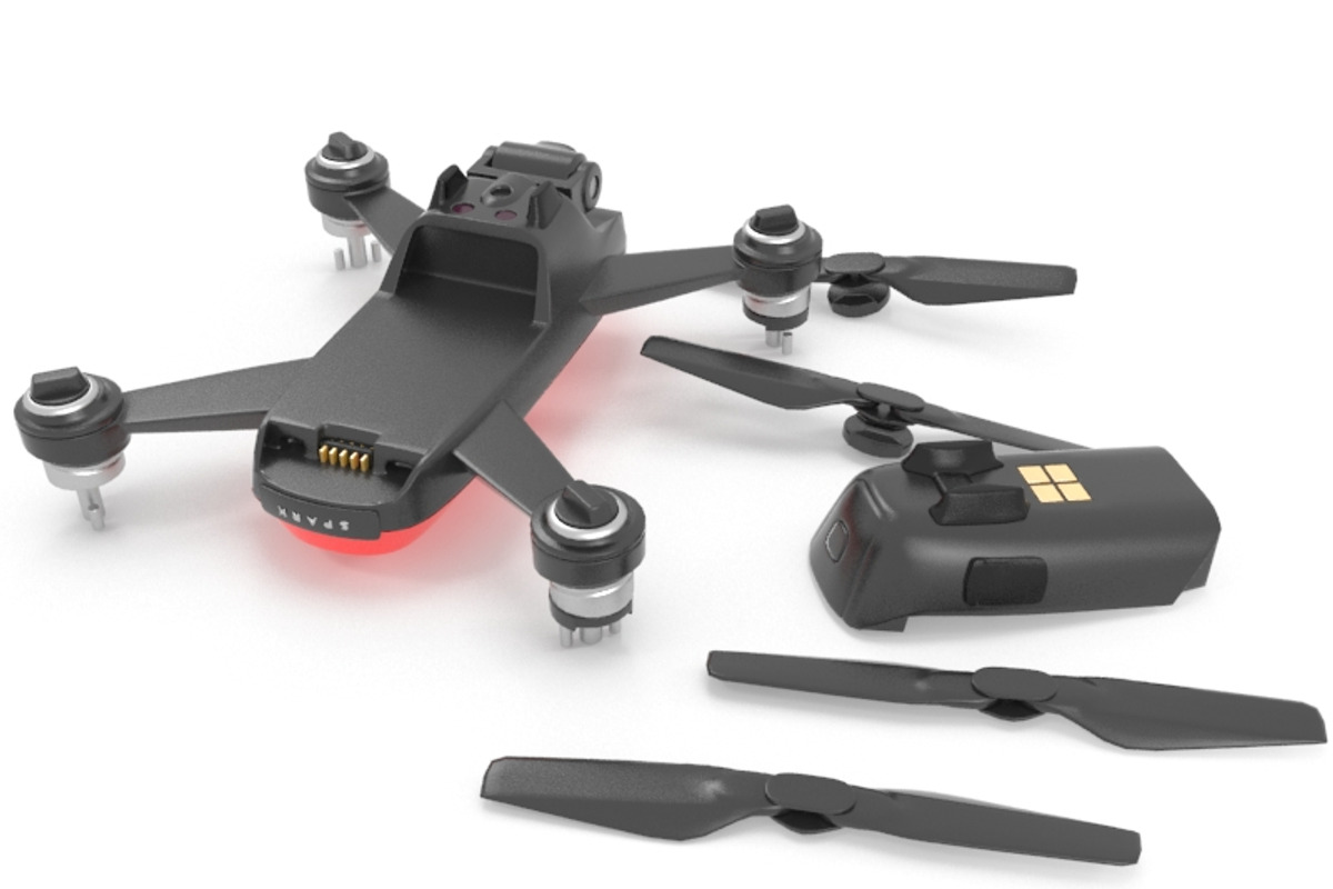 DJI Spark Mini Drone, an Object 3D Model by Tedi Permana (Photo 8 of 13)