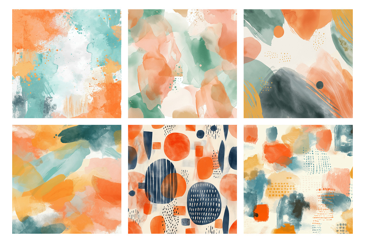 Autumn Abstract Doodle Paper Set, a Texture Graphic by Whimsy Brush Studio (Photo 3 of 6)
