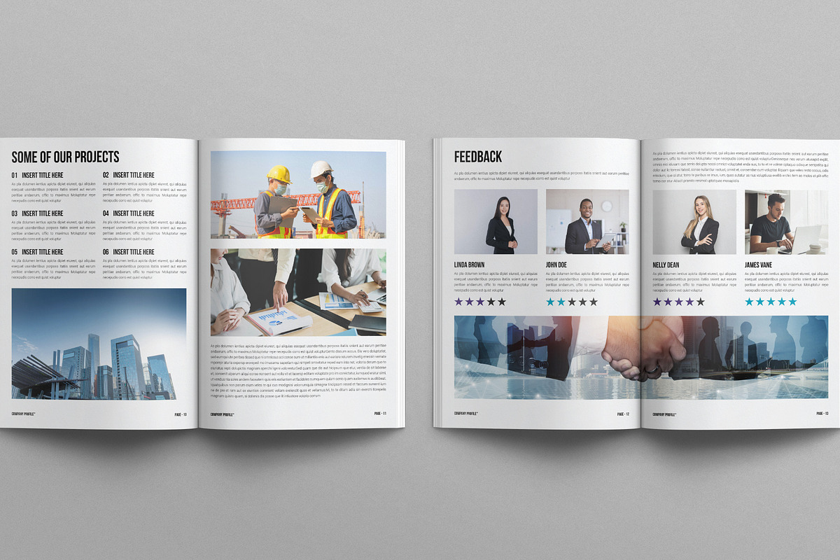 Company Profile Template, a Brochure Template by E-Type