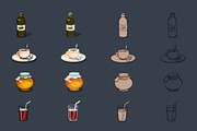 Cartoon Food Icons Game Set, a Food Illustration by Chuchilko shop (Thumbnail 9 of 13)