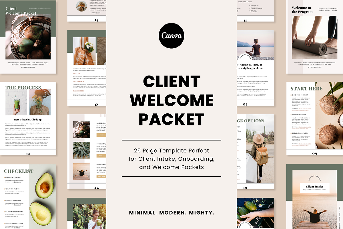Client Welcome Packet | Canva, a Magazine Template by Erin Cassidy (Photo 1 of 8)