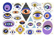 Doodle eyes spiritual set, an Illustration by Good Studio (Thumbnail 1 of 4)