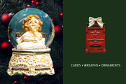 Merry Vintage Christmas Set, an Object Graphic by Anzhelika (Thumbnail 5 of 9)