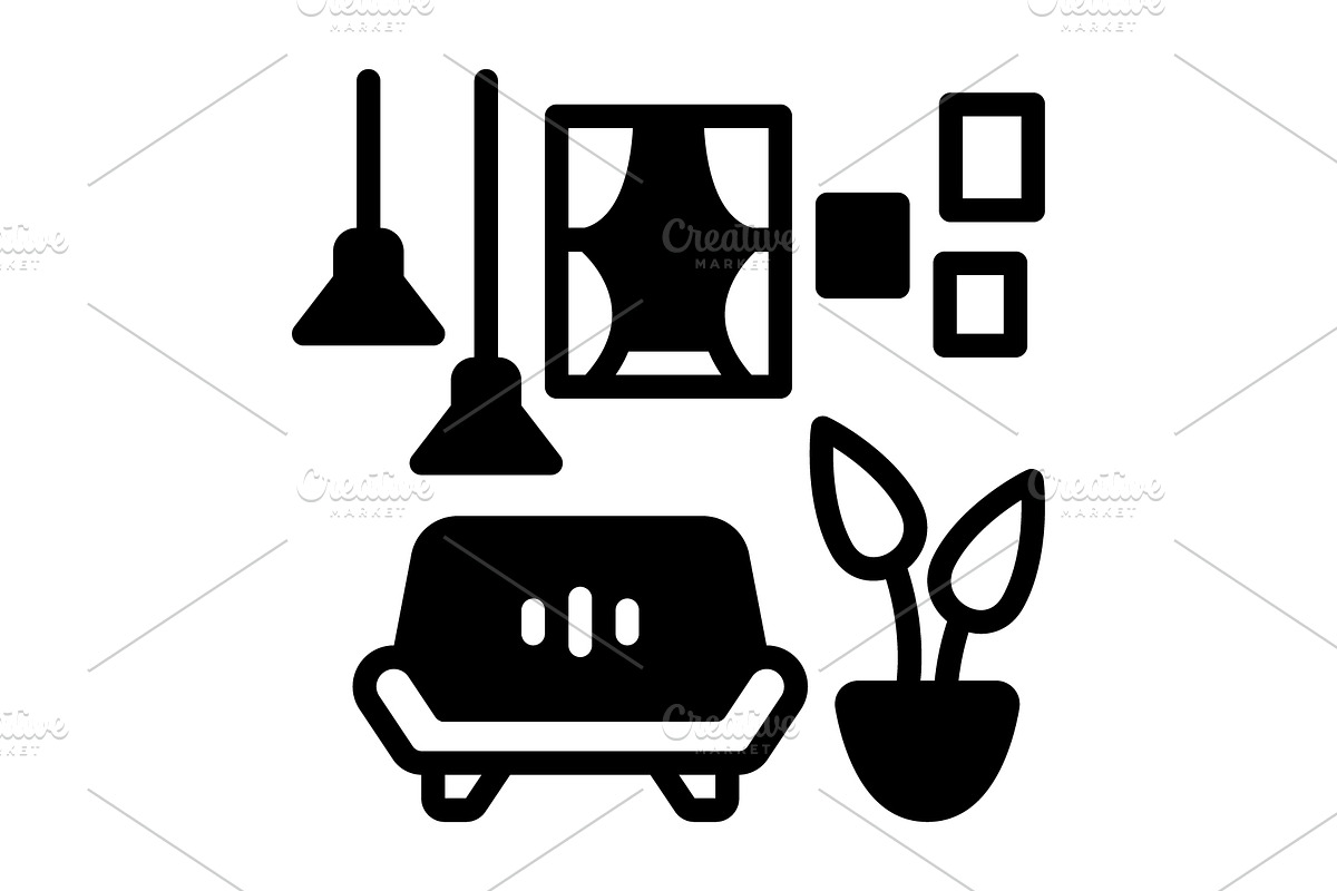 Room apartment solid icon, a Solid Icon by Creative priyanka