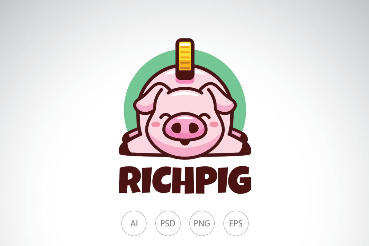 Rich Pig Logo Template, a Branding & Logo Template by Heavtryq Design (Photo 1 of 4)