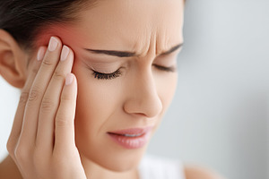 Young woman suffering from headache, a Health & Medical Photo by MistyDay