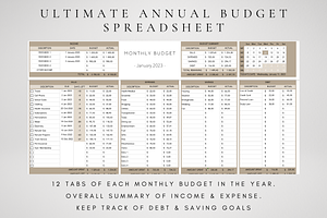 Ultimate Annual Budget Excel Planner