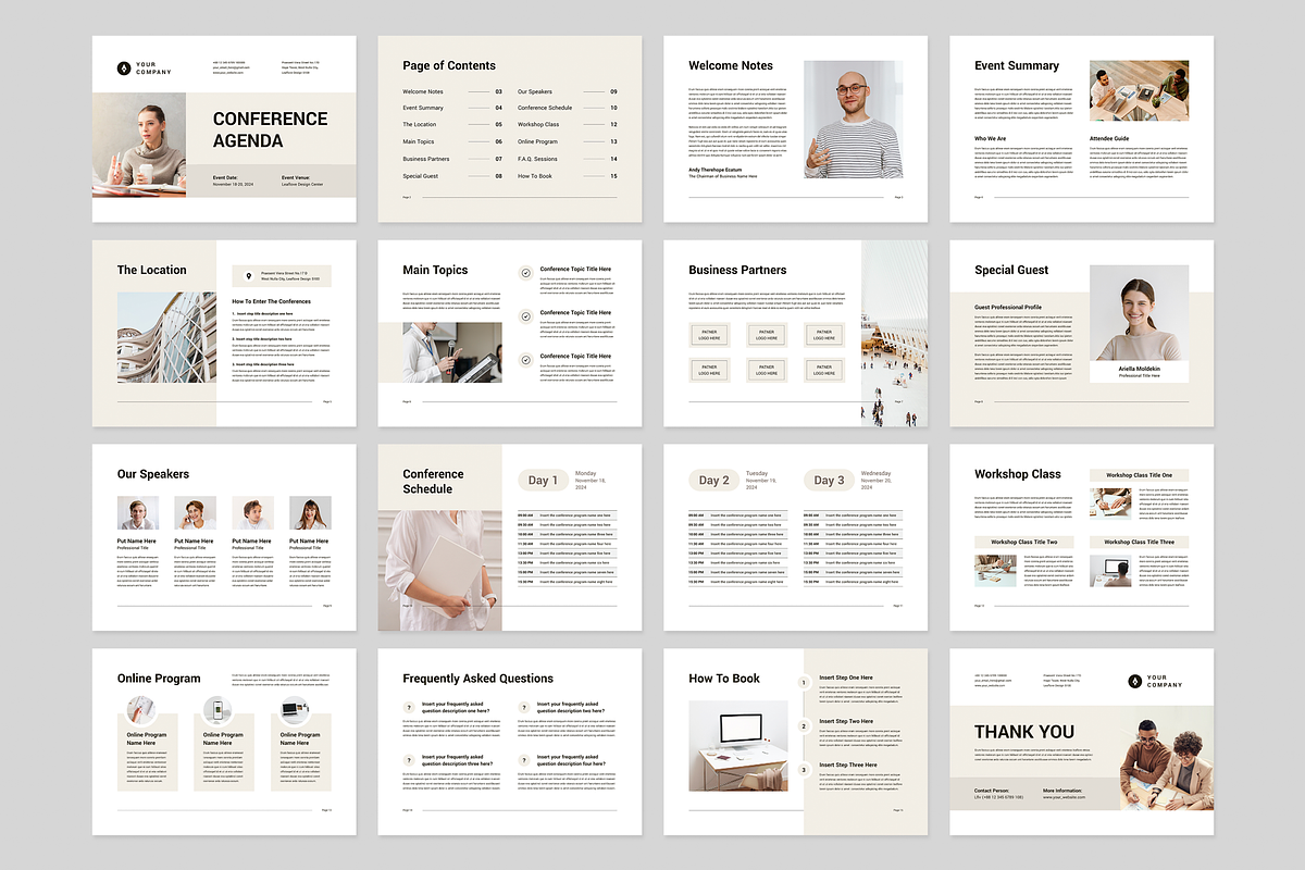 Conference Agenda | MS Word & Indd, a Brochure Template by Leaflove (Photo 3 of 10)