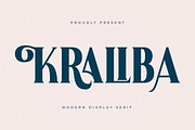 Kraliba Modern Display Serif, a Serif Font by Letterena Studios (Thumbnail 1 of 15)