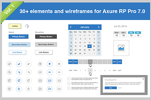 30+ elements for Axure Pro 7.0 Vol.1